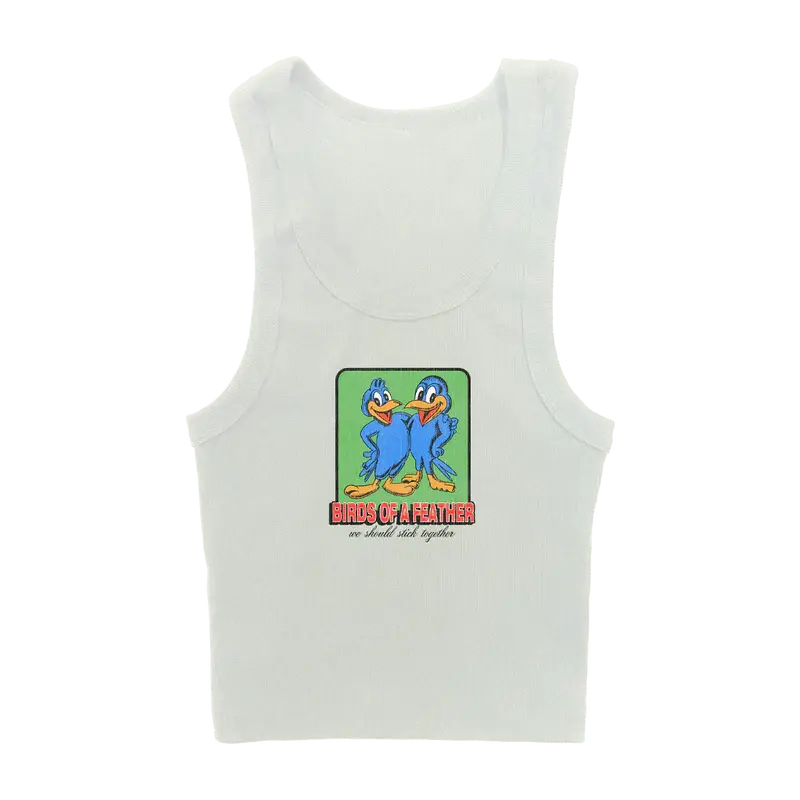 BIRDS OF A FEATHER WHITE TANK Billie Eilish Merch