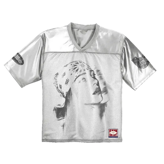 Billie Bandana White Football Jersey Billie Eilish Merch