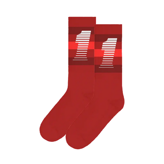 Billie Racer 1 Red Socks Billie Eilish Merch