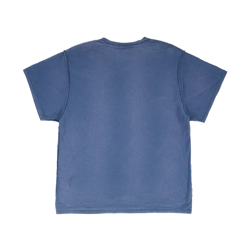 Billie x Iris Alonzo Hit Me Hard And Soft Upcycled Blue Tee Billie Eilish Merch