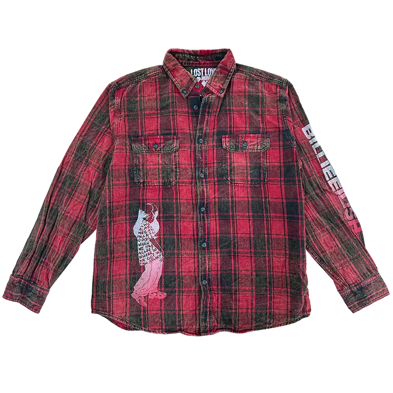 Billie x Lost Love Flannel Billie Eilish Merch