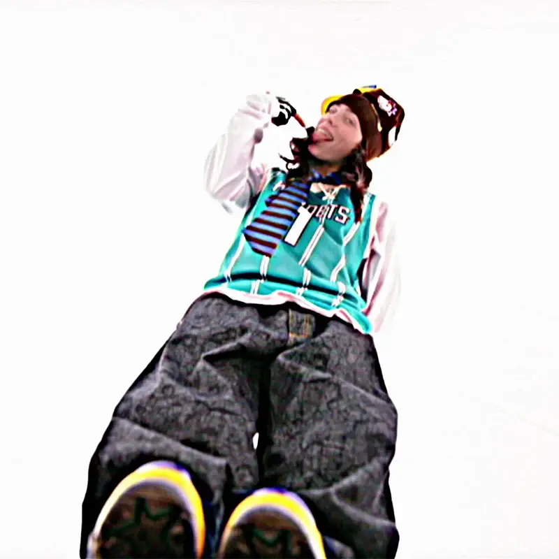 Black & Blue Striped Necktie Billie Eilish Merch