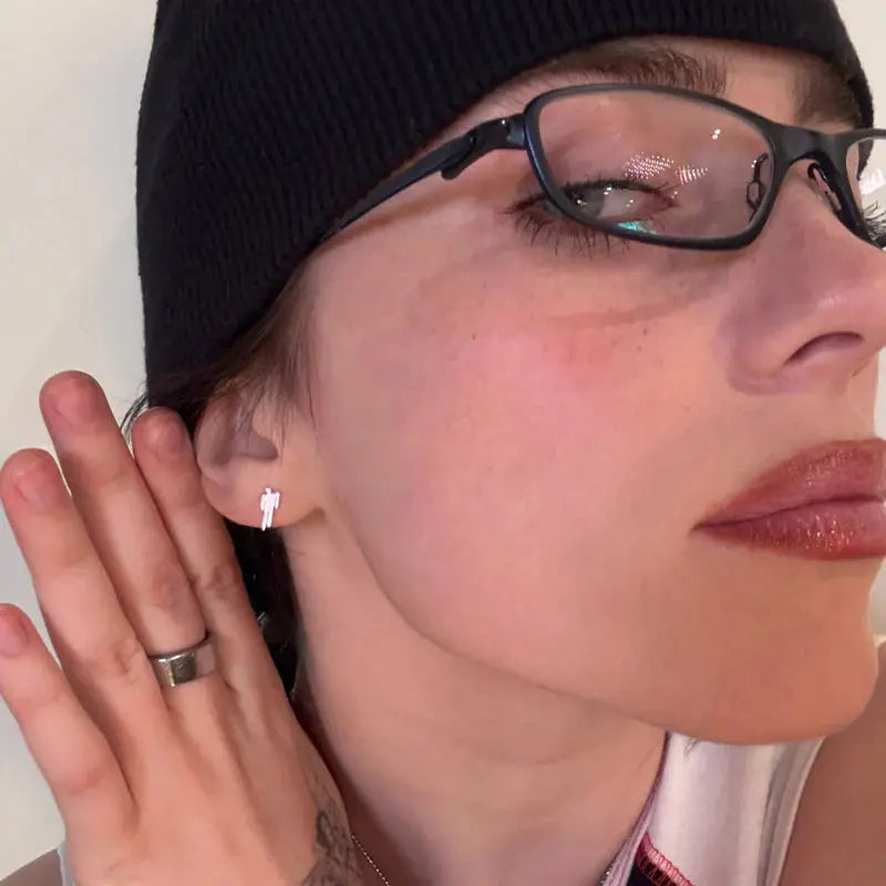 Blohsh Sterling Silver Stud Earrings Billie Eilish Merch