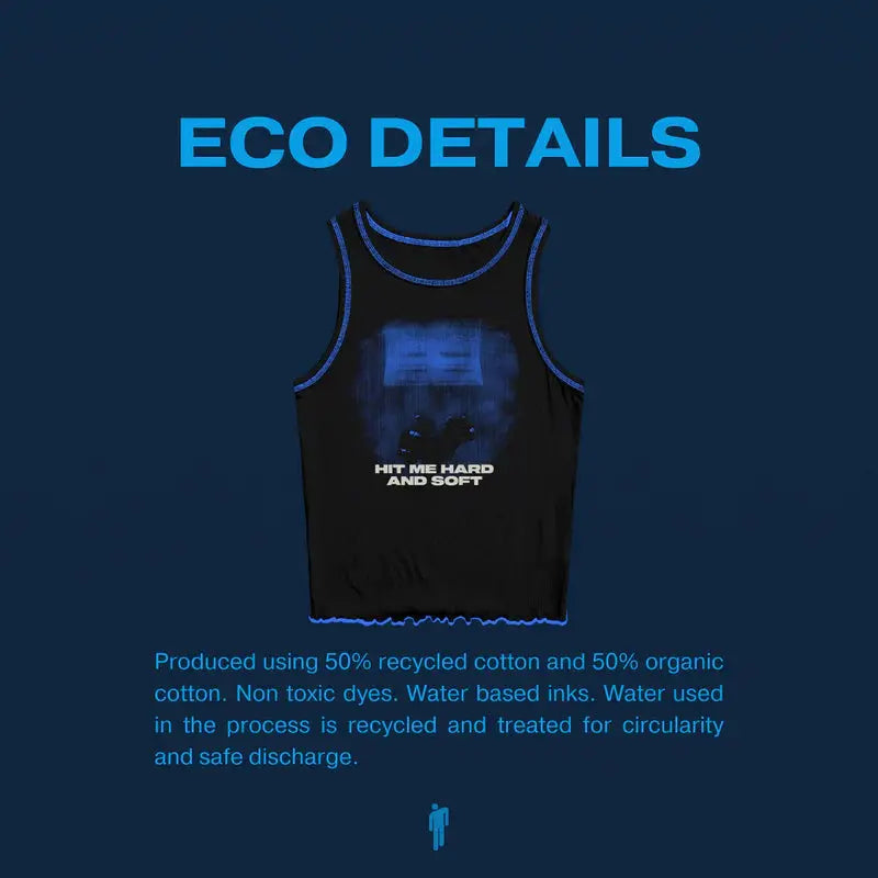 Contrast Stitch Cover Crop Tank Billie Eilish Merch