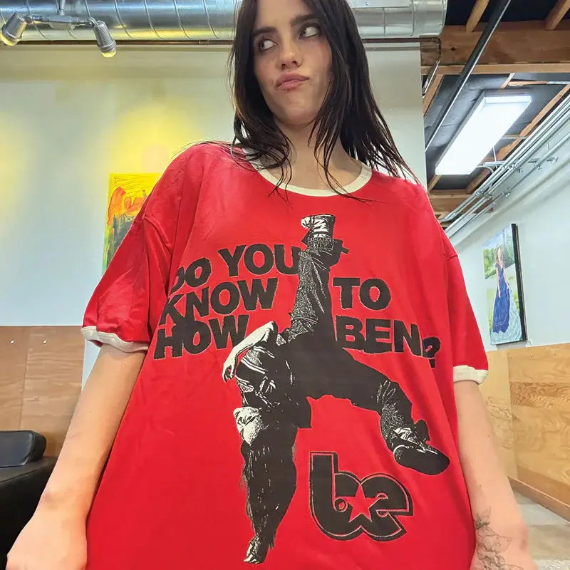 DO YOU KNOW HOW TO BEND? Ringer Tee Billie Eilish Merch