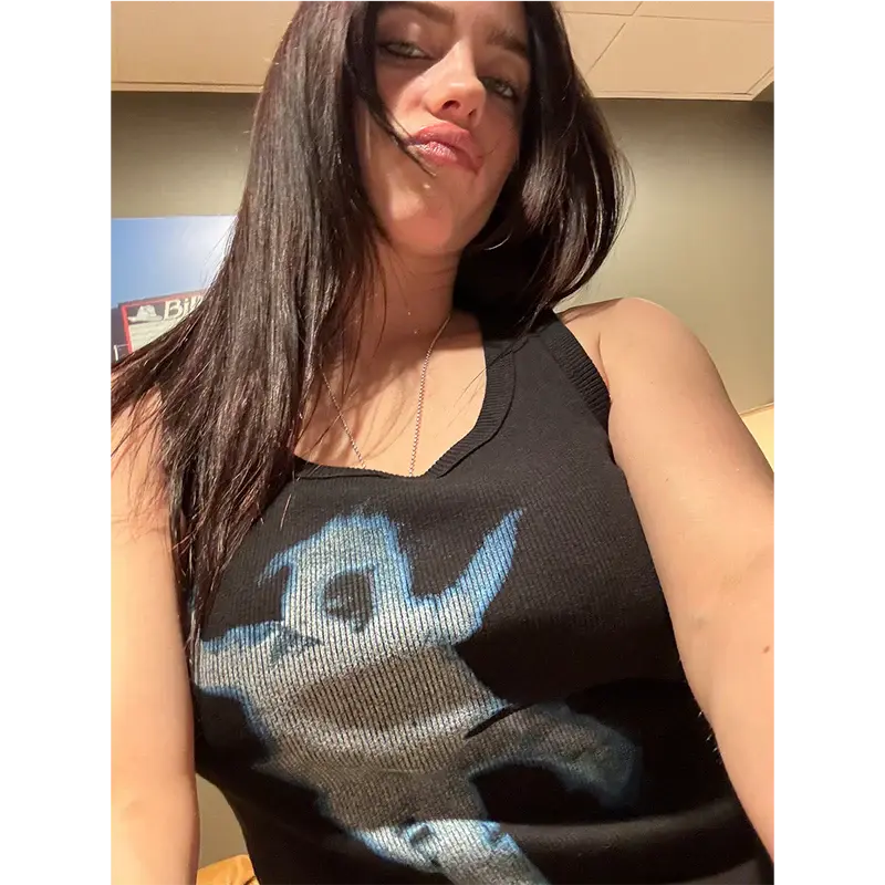 Falling Ribbed Crop Tank Billie Eilish Merch