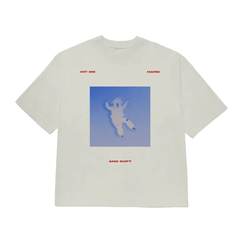 Falling Scatter Text White T-shirt Billie Eilish Merch