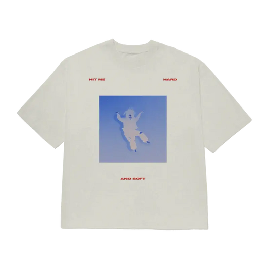 Falling Scatter Text White T-shirt Billie Eilish Merch