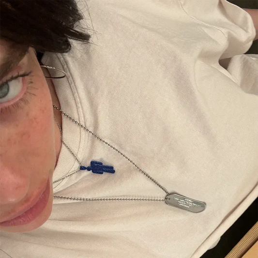 HIT ME HARD AND SOFT Blue Blohsh Necklace Billie Eilish Merch