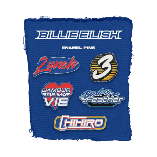 HIT ME HARD AND SOFT Tracklist Pin Set Billie Eilish Merch