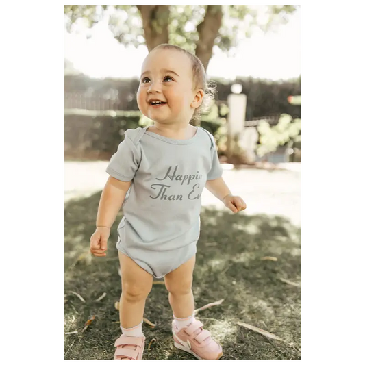 Happier Than Ever Organic Blue Onesie Billie Eilish Merch