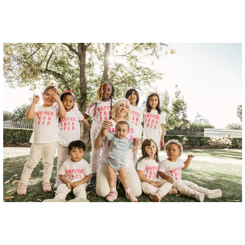 Happier Than Ever Organic Blue Onesie Billie Eilish Merch