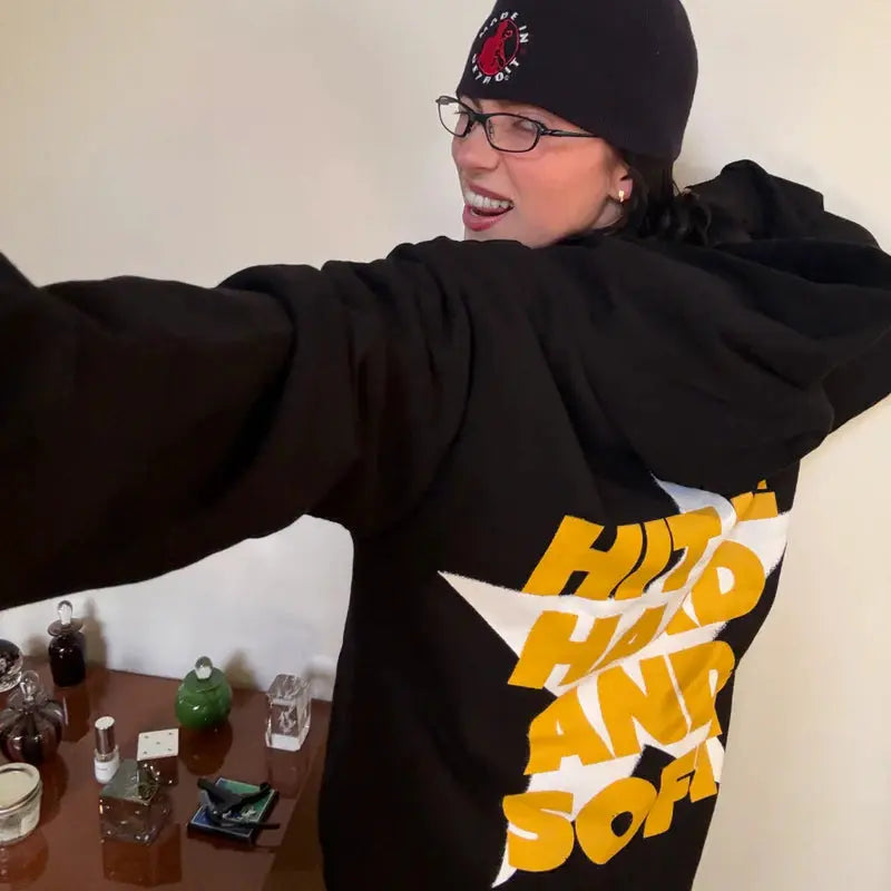 Hit Me Star Black Hoodie Billie Eilish Merch