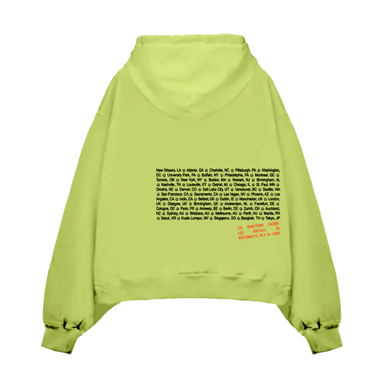 Homecoming Stamped Lime Hoodie Billie Eilish Merch