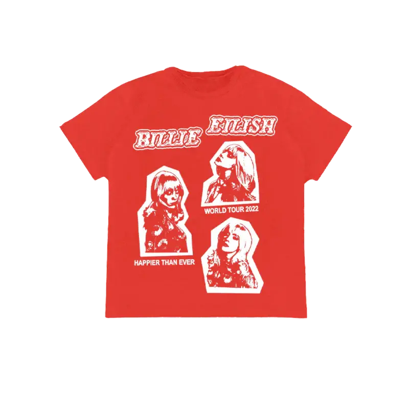 Homecoming Stamped Red Tour T-Shirt Billie Eilish Merch