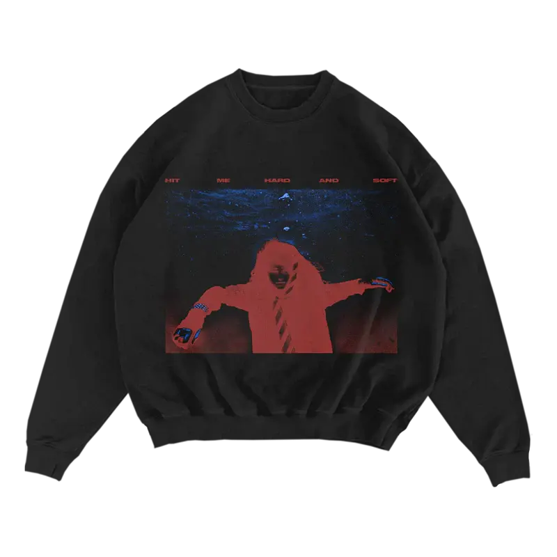 Sinking Black Crewneck Sweatshirt Billie Eilish Merch