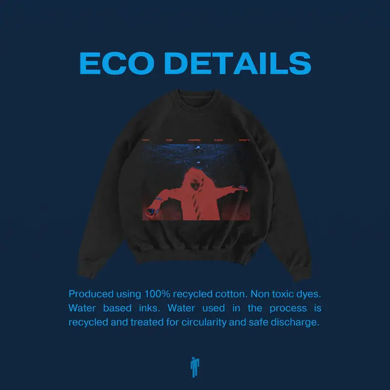 Sinking Black Crewneck Sweatshirt Billie Eilish Merch