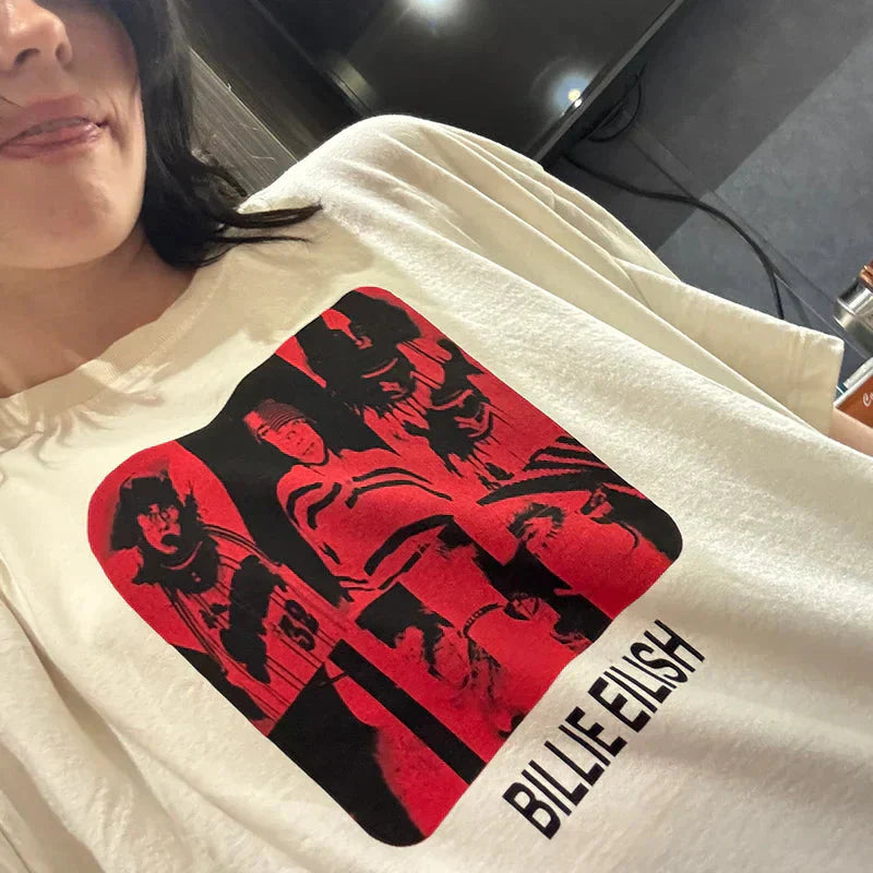 Thermal BE Collage Photo Tee Billie Eilish Merch